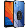 Microsonic Huawei Honor 8a Kılıf Grande Clear Ring Holder Siyah