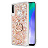 Microsonic Huawei Y6p Kılıf Glitter Liquid Holder Gold