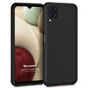 Microsonic Matte Silicone Samsung Galaxy A12 Kılıf Siyah