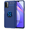 Microsonic Xiaomi Redmi Note 9 4g Kılıf Kickstand Ring Holder Lacivert