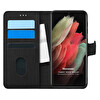 Microsonic Samsung Galaxy S21 Ultra Kılıf Fabric Book Wallet Siyah