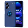 Microsonic Xiaomi Poco X5 5g Kılıf Kickstand Ring Holder Lacivert