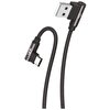 Linktech K594 USB - Type-C 3A 150 CM Siyah Gaming Metal Başlı Şarj Kablosu