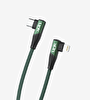 Linktech K596 Lightning to Type-C 30 W 1.5 M Gaming Metal Başlı Yeşil Şarj Kablosu