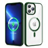 Gpack Apple iPhone 13 Pro Max Kılıf Ege Transparan Wireless Şarj Özellikli Buttom Magsafe Silikon Ye