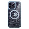 Gpack Apple iPhone 13 Pro Max Kılıf Wireless Tacsafe Magic Desen Ultra Koruma Sert Kapak Mavi