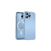 Gpack Apple iPhone 13 Pro Kılıf Wireless Tacsafe Mrdm Lens Korumalı Mat Sert Kapak Mavi