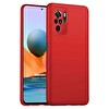 Microsonic Matte Silicone Xiaomi Redmi Note 10s Kılıf Kırmızı