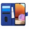 Microsonic Samsung Galaxy A32 4g Kılıf Fabric Book Wallet Lacivert