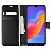 Microsonic Huawei Honor 8a Kılıf Delux Leather Wallet Siyah