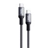 Bix Type-C to Type-C 240W 480 Mbps USB-IF Sertifikalı Metal Başlıklı Örgülü 1.8 M Şarj ve Data Kablosu