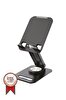 Torima JX-035 Siyah Katlanabilir, Yükseklik Ayarlı Masaüstü Telefon Ve Tablet Standı Metal Tablet Telefon Tutucu