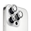 Microsonic Apple iPhone 16 Pro Tekli Diamond Taşlı Kamera Koruma Camı Koyu Gri
