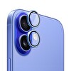 Microsonic Apple iPhone 16 Plus Tekli Kamera Lens Koruma Camı Mavi
