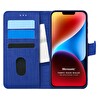 Microsonic Apple iPhone 14 Plus Kılıf Fabric Book Wallet Lacivert