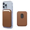 Microsonic Apple iPhone 16 Pro Max Leather Wallet Magsafe Kahverengi