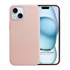 Microsonic Apple iPhone 15 Kılıf Metalist Leather Pembe