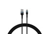 Syrox C135AL 2.4A 1.2 M Ledli Örgülü USB-A - Lightning Şarj ve Data Kablosu Siyah