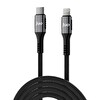 Juo JCBK272-B 27 W USB Type-C to Lightning Örgülü Hızlı Şarj ve Data Kablosu 2 M Siyah
