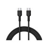Aukey CB-CD45-BK PD Naylon Örgülü Type-C Type-C 0.9M Şarj Kablosu