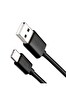 Linktech K564 Strong 30 CM 3A USB Tip-C Powerbank Şarj Kablosu Siyah