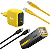 Aohi Magcube 67W 2 Portlu 27.600 mAh 240W PD3.1 Powerbank 140W 1m PD 3.1 Şarj-Data Kablosu Seti