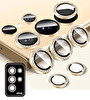 IPG ProLENS Samsung Galaxy S24 Ultra Kamera Lens Koruyucu Alüminyum Taşlı Çerçeveli Kırılmaz Cam Altın