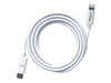 4Berry ECO-CL USB-C-Lightning Örgülü 2 M 20 W Beyaz Hızlı Şarj Kablosu