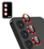 IPG ProLENS Samsung Galaxy S25 /S24 Plus Kamera Lens Koruyucu Alüminyum CD Çerçeveli Kırılmaz Cam Kırmızı