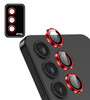 IPG ProLENS Samsung Galaxy S24 Kamera Lens Koruyucu Alüminyum CD Çerçeveli Kırılmaz Cam Kırmızı