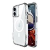Bix iPhone 16 Uyumlu Octagon Hava Yastıklı MagSafe Özellikli Antrasit Kristal Şeffaf Telefon Kılıfı