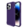 Bix iPhone 14 Pro Vortex MagSafe Kılıf Stand Özellikli 3X Korumalı Mikro Fiber İç Yüzey Koyu Mor