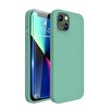 Bix iPhone 14 Plus - 15 Plus Uyumlu MagSafe Özellikli Darbe Emici Silikon Telefon Kılıfı - Nane Yeşili
