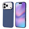 Başkenttekno iPhone 17 Pro Max Kılıf Kablosuz Şarj Özellikli Karbon Fiber Görünümlü Nekst Kapak Lacivert 