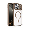 iPhone 17 Pro Max Kılıf Wireless Şarj Özellikli Krom M-safe Silikon Kapak