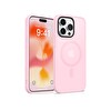 Bix iPhone 14 Pro Max MagSafe Uyumlu Kılıf Tam Koruma Manyetik Darbe Emici Pembe