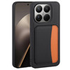 Başkenttekno Xiaomi 15T Uyumlu Kartlıklı Süni Deri X-Kart Cüzdan Silikon Kapak Siyah 
