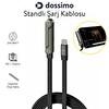 Dossimo 240W Ultra Hızlı Type-C Şarj Data Kablosu Katlanabilir Standlı 1.5 M Örgülü 2 In 1 Stand - Şarj Kablosu