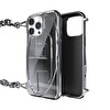 Diesel iPhone 16 Pro Max Uyumlu Oval D Parlak Zincirli Kılıf - Gümüş