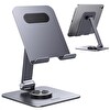 Ugreen 45860 LP894 4.7"-13" Alüminyum Alaşımlı 360 Derece Döndürülebilir Masaüstü Telefon ve Tablet Tutucu