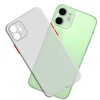 Tekamo iPhone 12 Uyumlu Ultra İnce Zar Telefon Kılıfı Beyaz