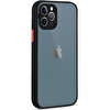 Tekamo iPhone 12 Pro Max Montreal Arkası Şeffaf Sert Silikon Kılıf Siyah