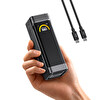 Aohi The Black Warrior 10.000 mAh 65W PD 3.0 Powerbank Akıllı Dijital Göstergeli Taşınabilir Siyah Şarj Cihazı