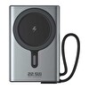 Shaza 10.000 Mah 22.5W Magsafe Taşınabilir Standlı Şarj Cihazı Siyah