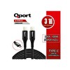 Qport Q-TYPE-C3 3 M TYPE-C 100W PD Şarj ve Data Kablosu