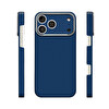 Başkenttekno iPhone 17 Pro Max Uyumlu  400D MagSafe Şarj Özellikli Kılıf Premium Paris Zerre Sert PC Kapak Lacivert 
