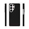 Başkenttekno Samsung Galaxy S26 Ultra Kılıf M-Safe Şarj Özellikli Premium Paris Vax Sert PC Kapak Siyah 