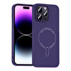 Başkenttekno iPhone 14 Pro Max Kılıf M-Safe Şarj Özellikli Kamera Korumalı Premium Elio Sert PC Kapak