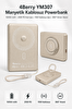 4Berry YM307 10000 mAh Manyetik Kablosuz Powerbank  25W PD 15W Kablosuz Şarj ve 360 Derece Döner Stand Gold
