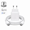ScHitec 45W Şarj Adaptörü ve 1 M Type-C Type-C Hızlı Şarj Kablo Set Beyaz